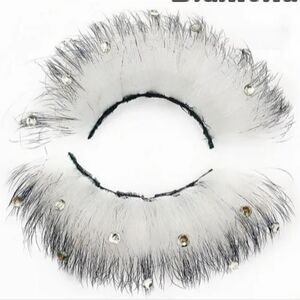 NWOT Fancy Lashes with Rhinestones - White to Black